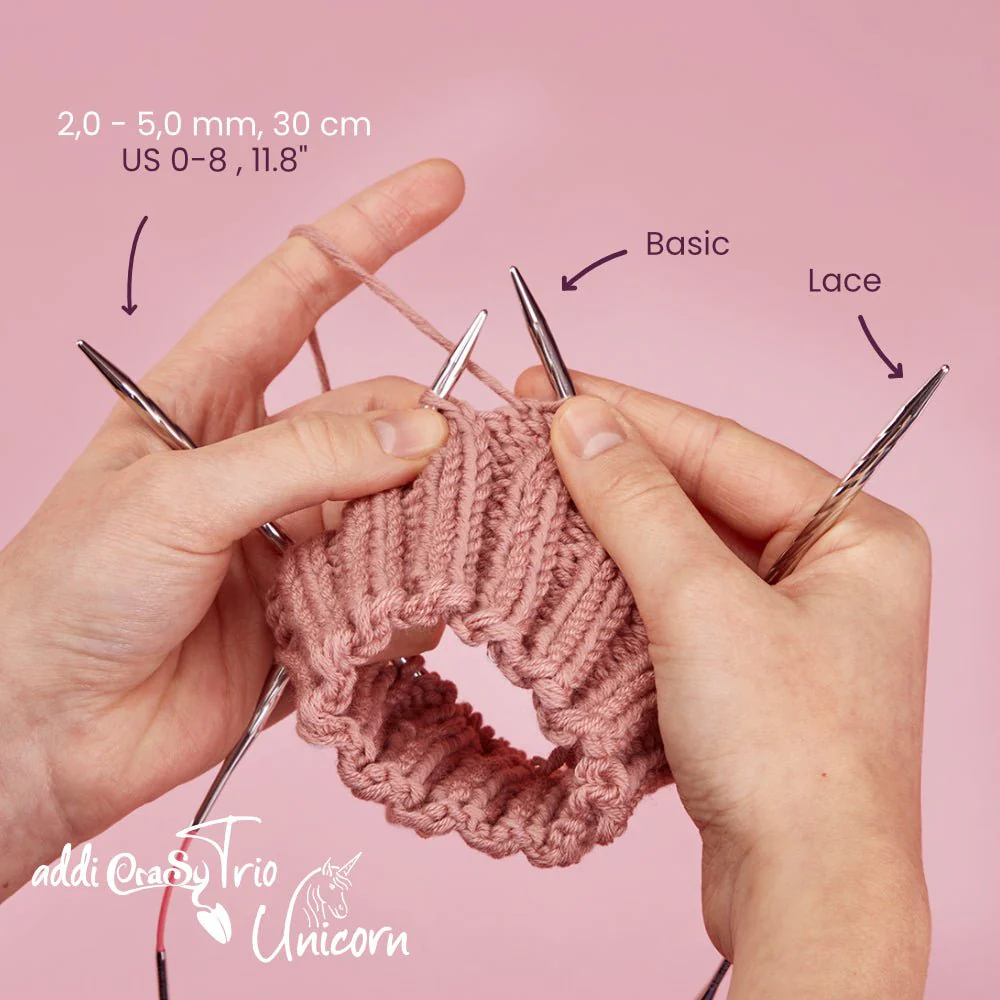 addiCraSyTrio Unicorn Long - 30 cm Elegant Sock & Hat Knitting Needles - Image 5