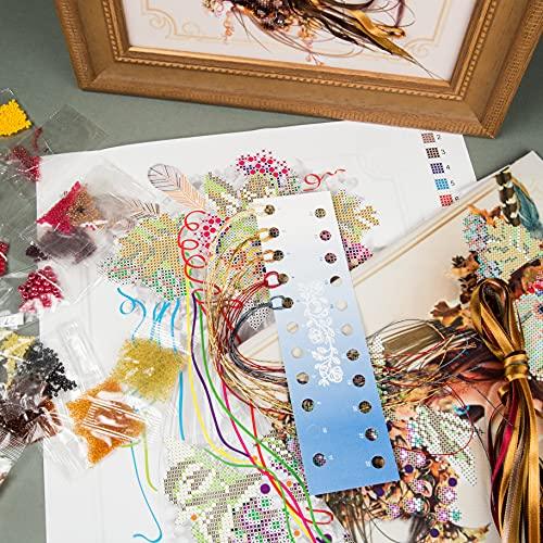 Beadwork kit B-643 "Autumn", Bead Embroidery, Needlepoint, Handcraft kit, DIY Beaded Painting 3D, Tapestry Beaded Cross Stitch kit, Beadwork - Image 3