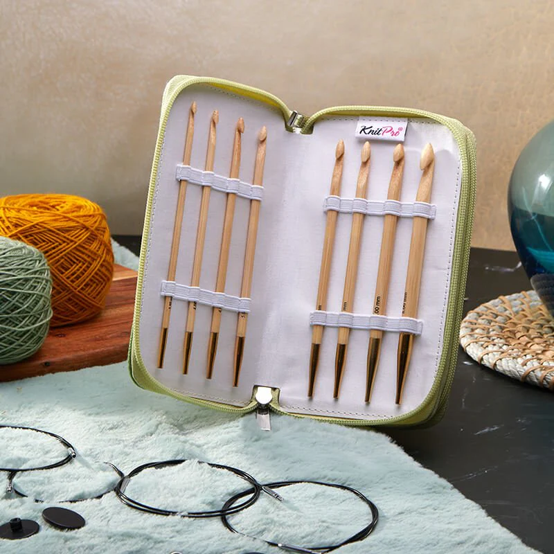 KnitPro Bamboo Interchangeable Afghan / Tunisian Crochet Set (3.50, 4.00, 4.50, 5.00, 5.50, 6.00, 7.00 & 8.00mm)(22554) - Image 4