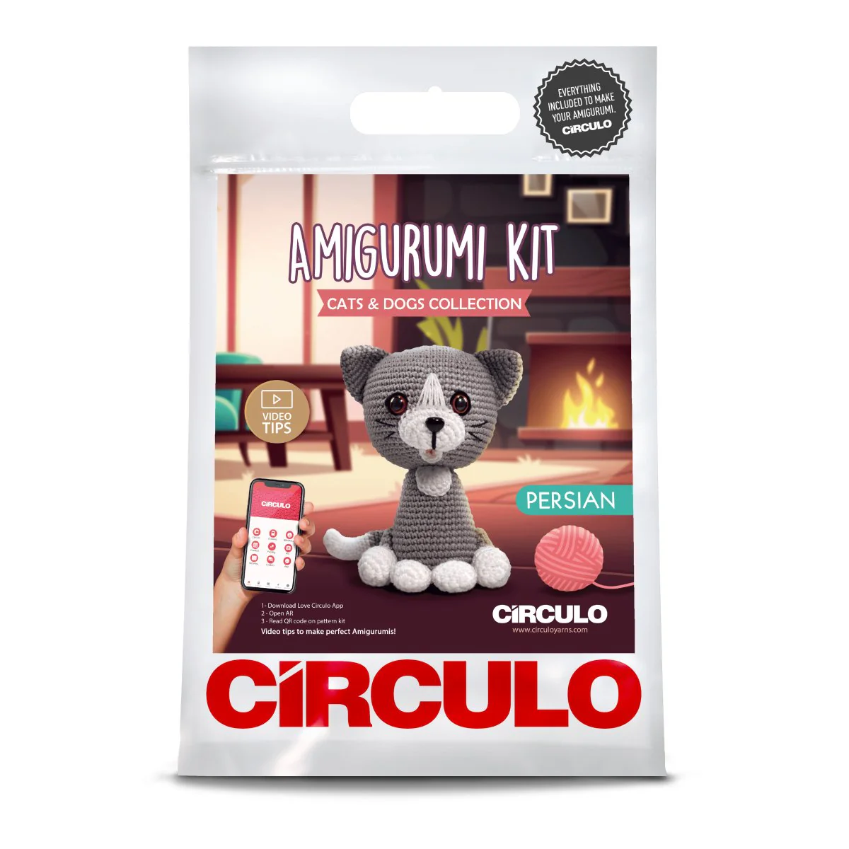Circulo Amigurumi Kits Cats and Dogs PERSIAN CAT 04 - Image 4
