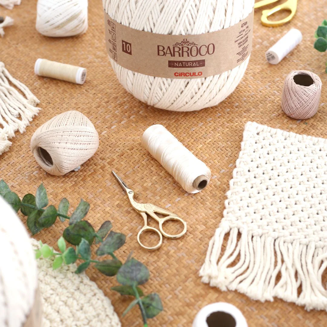Circulo Barroco - Natural Cotton Yarn, 271m-677m/400g - Image 3