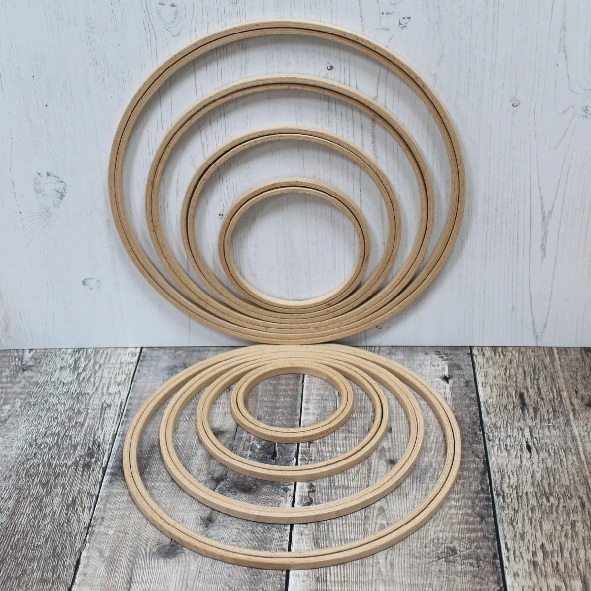 Nurge Screwless Polished Beech Embroidery Display Hoop, Depth 8 mm (6/16") - Image 4