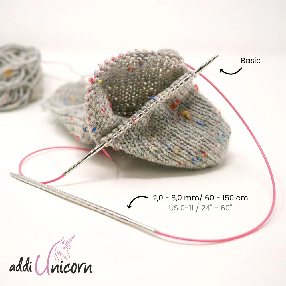 Unicorn Addi Circular Knitting Needles – Brass Tips with Pink Cable - Image 5